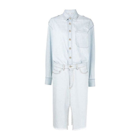 Stella McCartney Blue Cotton Denim Shirt Dress