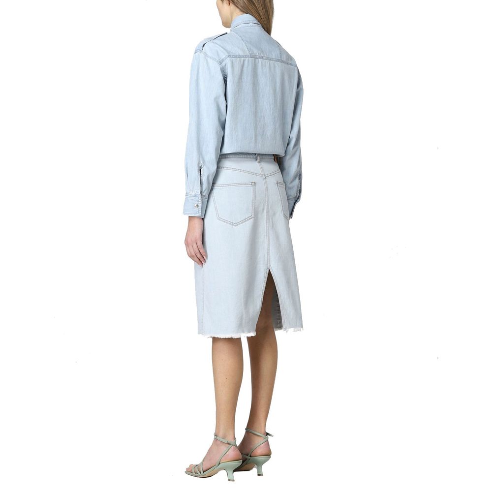 Stella McCartney Blue Cotton Denim Shirt Dress