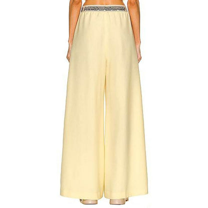 Stella McCartney Yellow Wool Palazzo Trousers