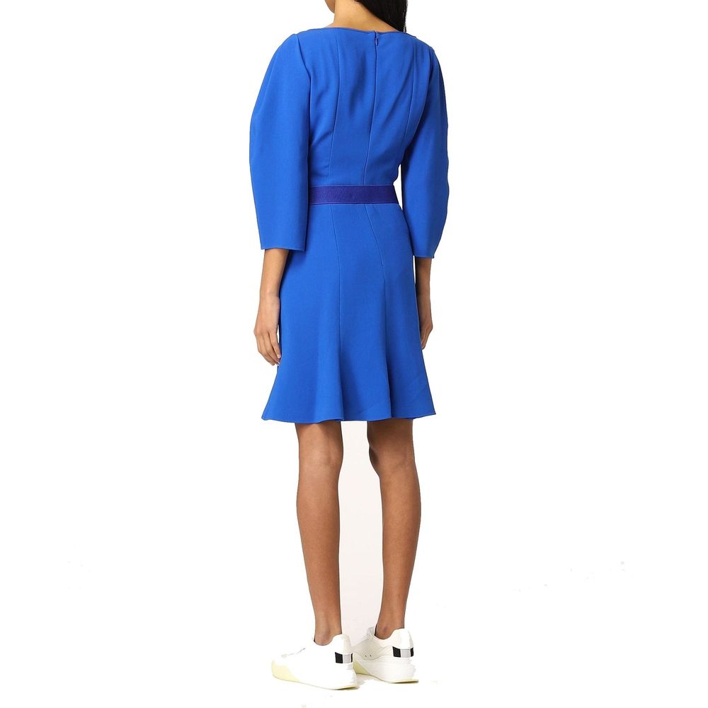 Stella McCartney Blue Flared Hem Dress