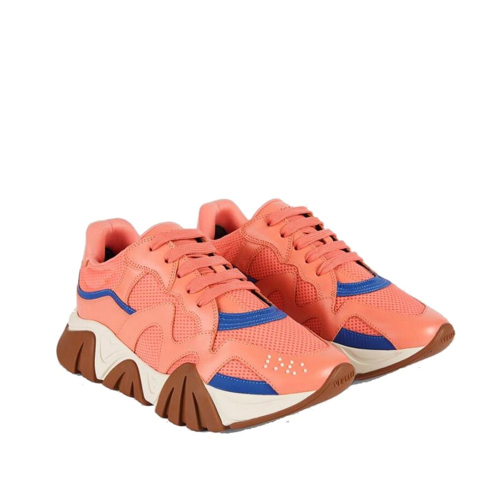 Versace Orange Leather Chunky Sneakers: A Bold Statement in Footwear