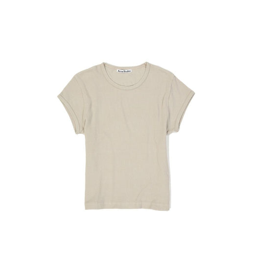 Acne Studios Beige Cotton Sleeveless T-Shirt for Women