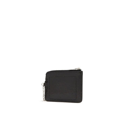 Alexander McQueen Black Leather Wallet with a Chain