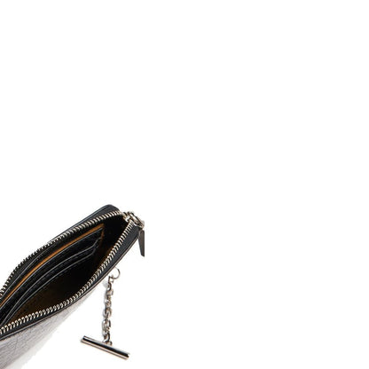 Alexander McQueen Black Leather Wallet with a Chain