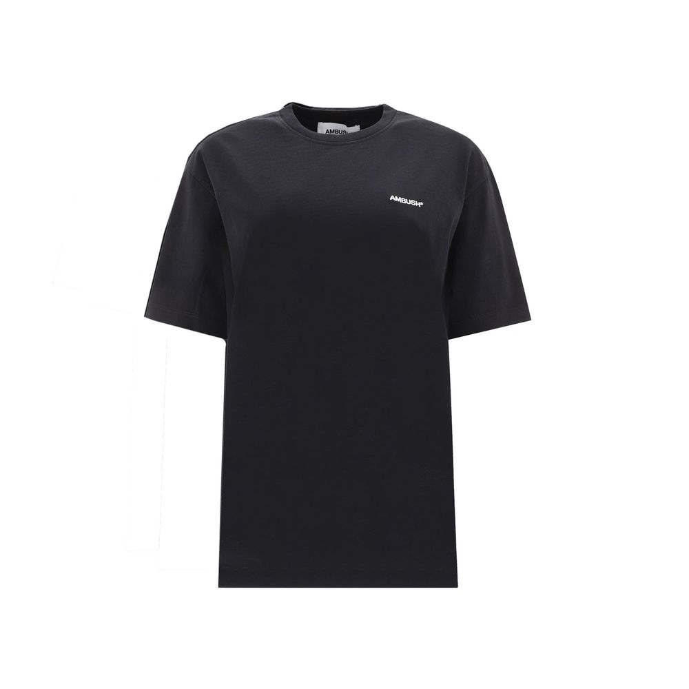 Ambush Black Cotton T-Shirt for Women