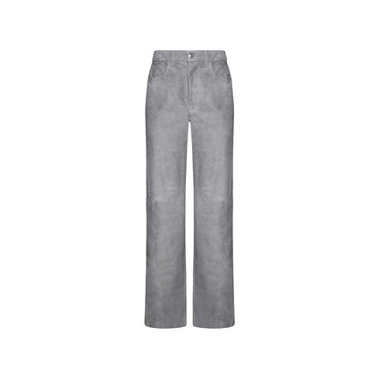 Amiri Gray Leather Pants for Men