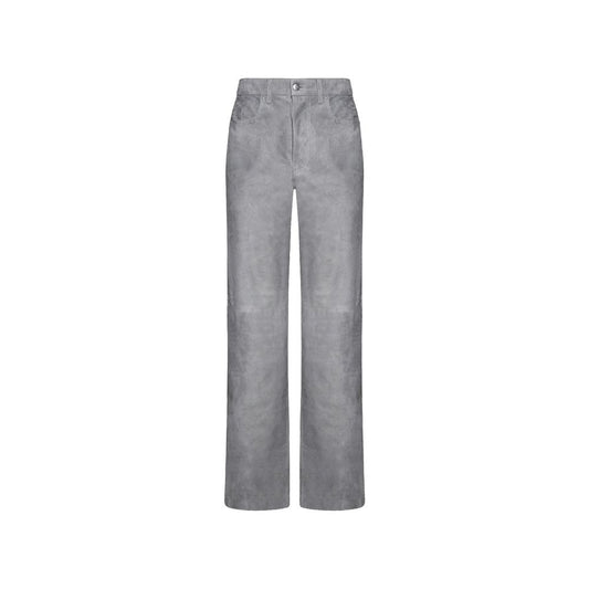 Amiri Gray Leather Pants for Men