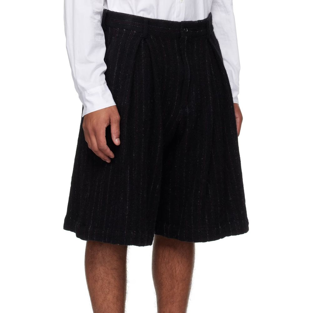 Comme des Garçons Black Nylon Knee Length Trousers