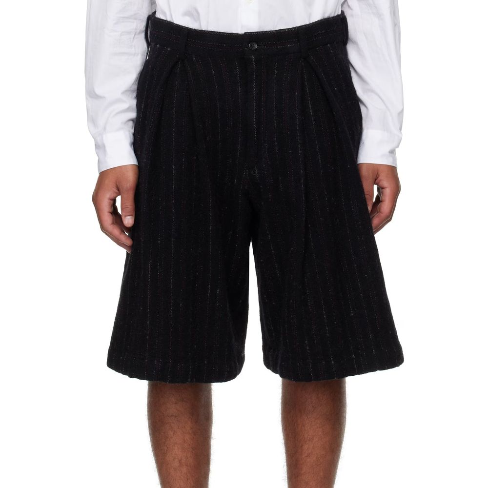 Comme des Garçons Black Nylon Knee Length Trousers