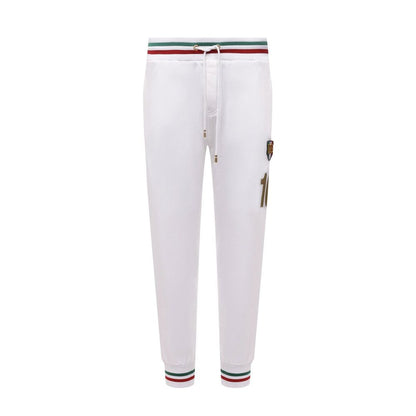 Dolce & Gabbana White Cotton Joggers