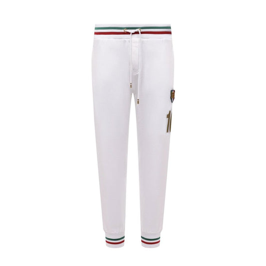 Dolce & Gabbana White Cotton Joggers