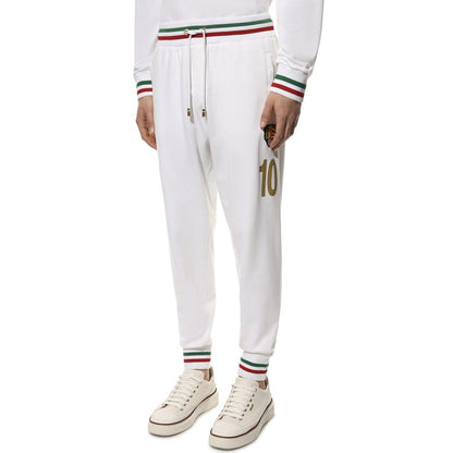 Dolce & Gabbana White Cotton Joggers