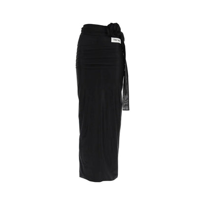 Dolce & Gabbana Black Elastane Maxi Skirt