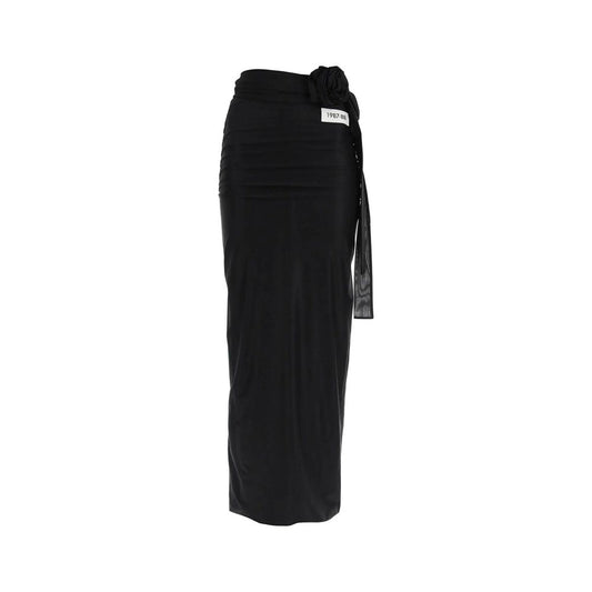 Dolce & Gabbana Black Elastane Maxi Skirt