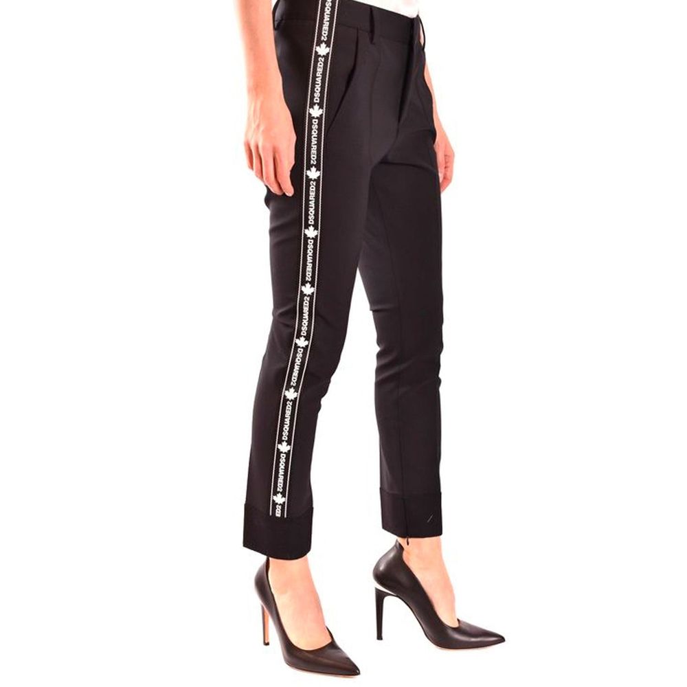 Dsquared2 Black Wool Dress Pants