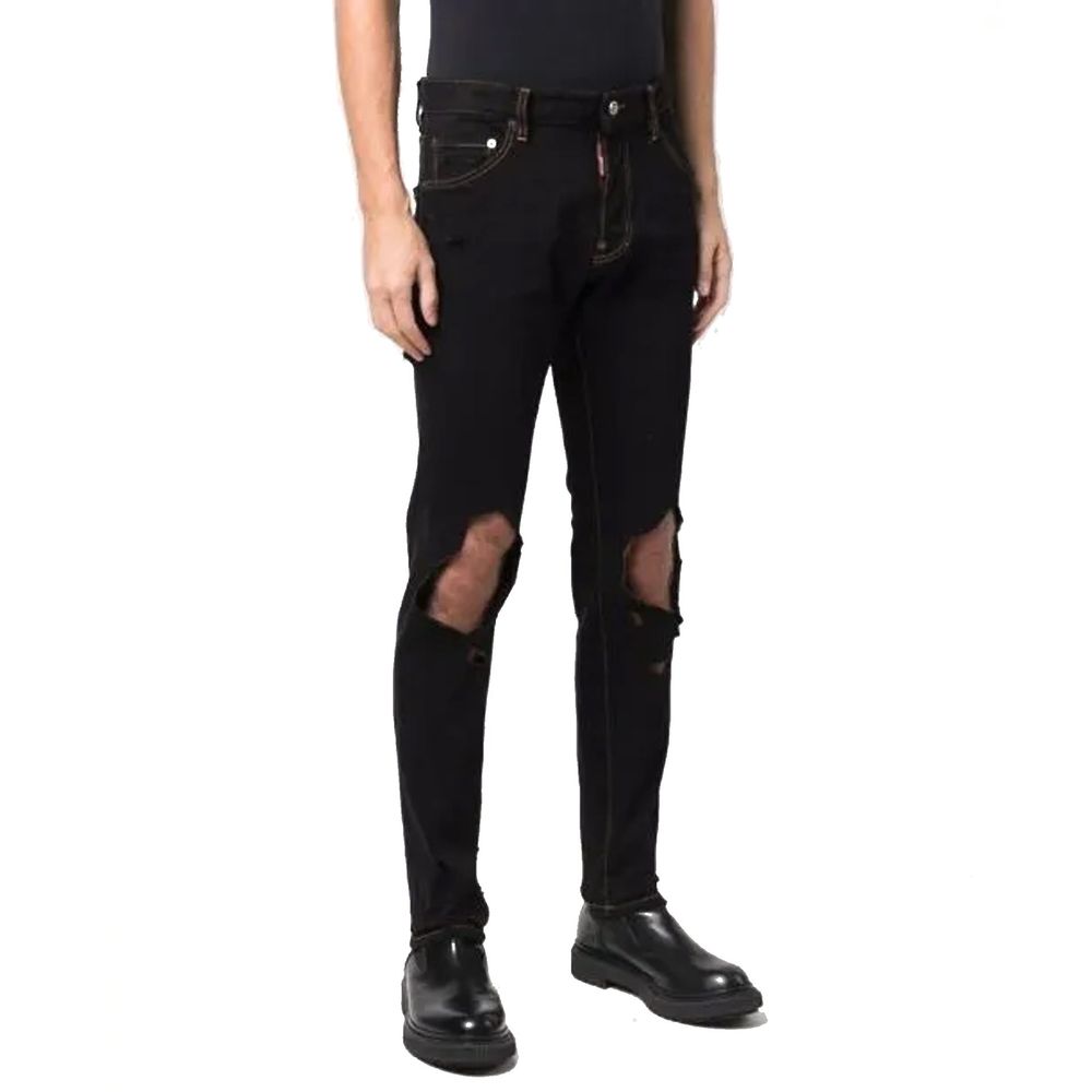Dsquared2 Black Cotton Jeans - Denim with Attitude