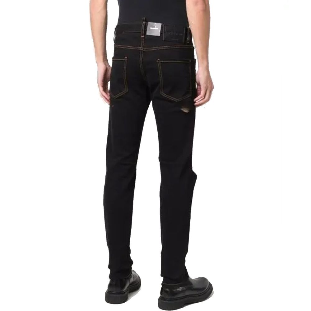 Dsquared2 Black Cotton Jeans - Denim with Attitude