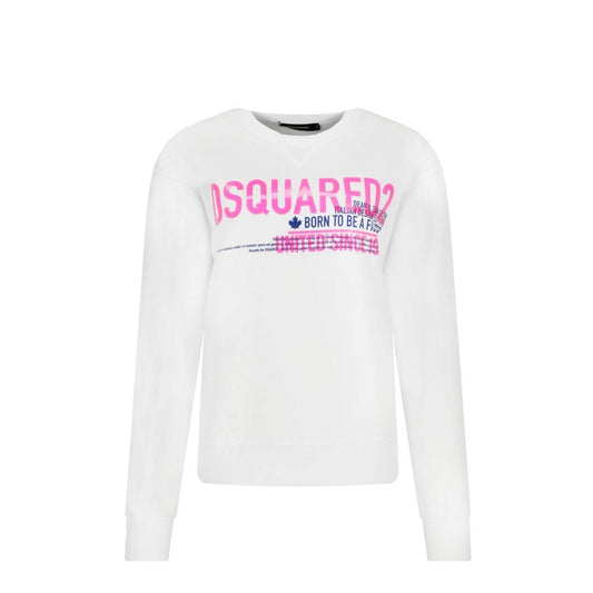 Dsquared2 White Cotton Sweatshirt