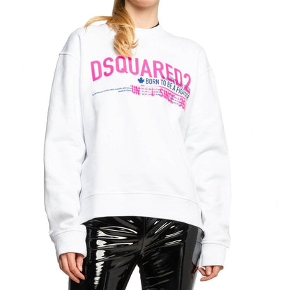 Dsquared2 White Cotton Sweatshirt