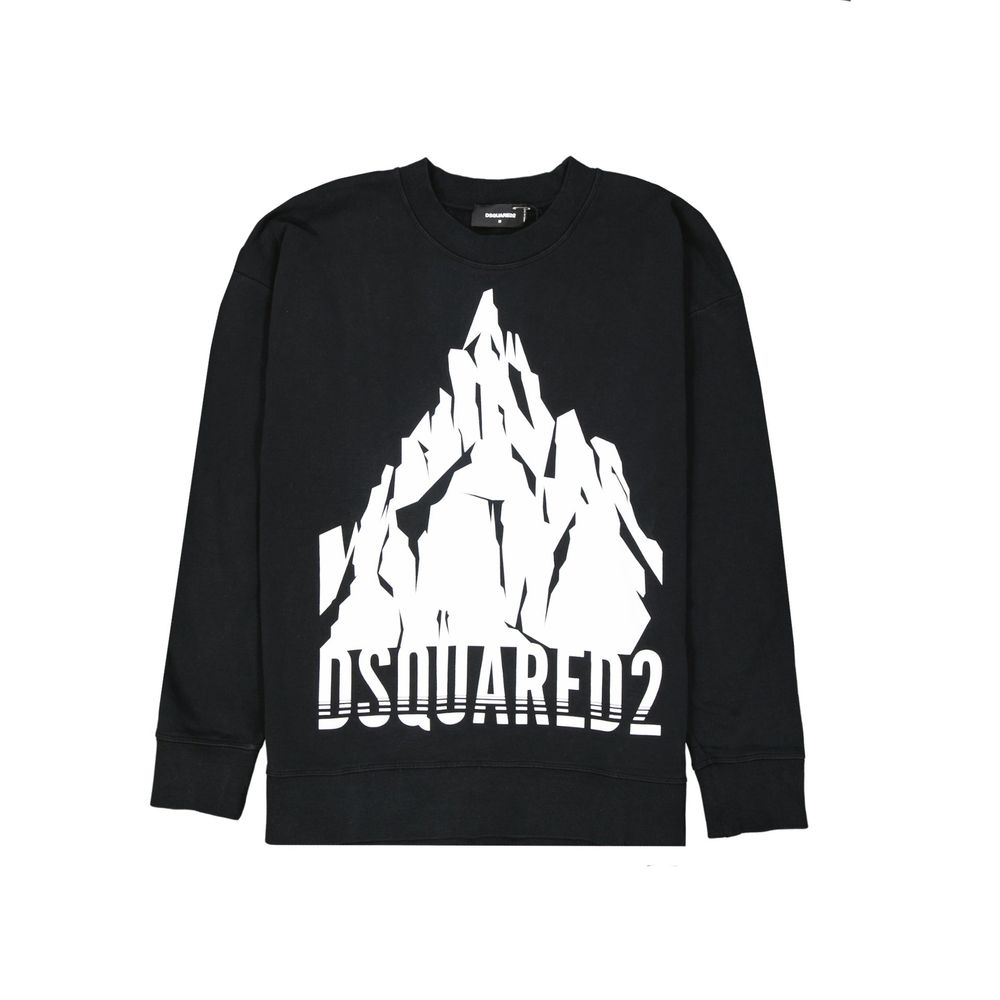 Dsquared² Black Cotton Sweatshirt: Essential Urban Luxe