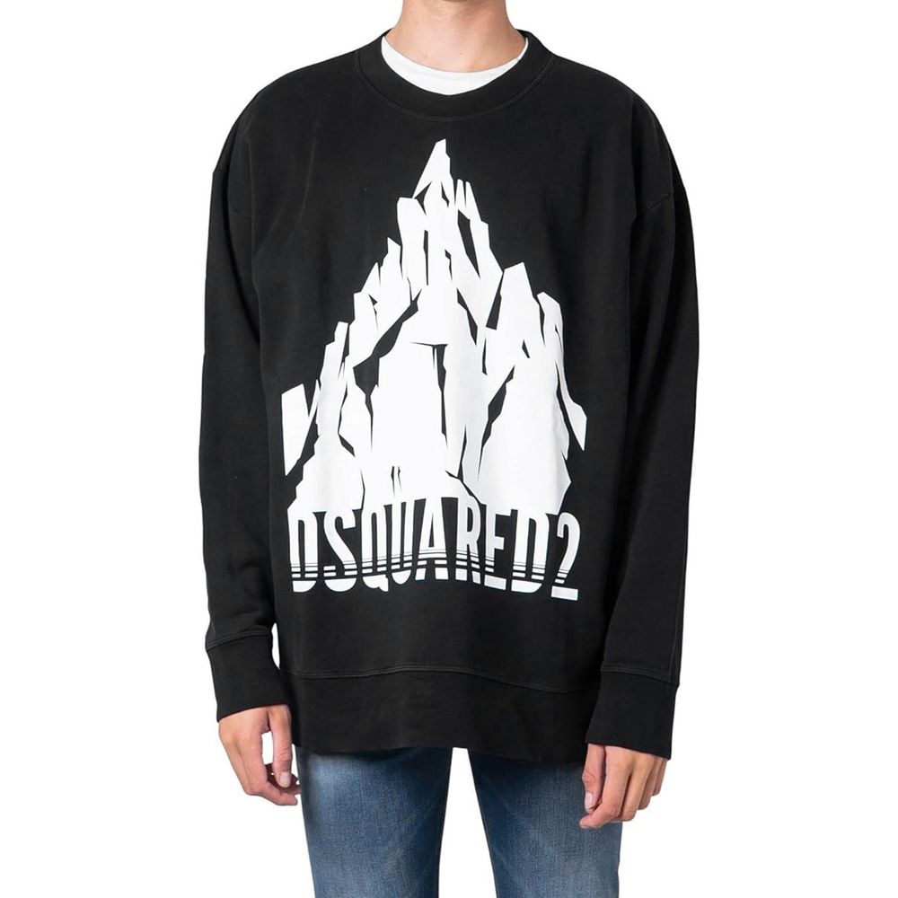 Dsquared² Black Cotton Sweatshirt: Essential Urban Luxe