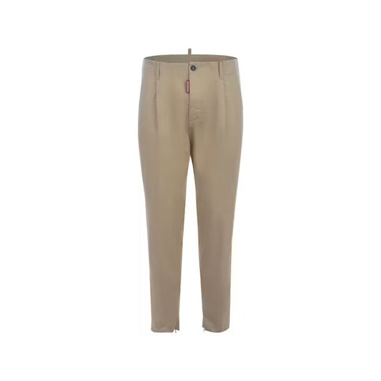 Dsquared2 Beige Cotton Chino Pants - Bold Luxury Meets Urban Utility