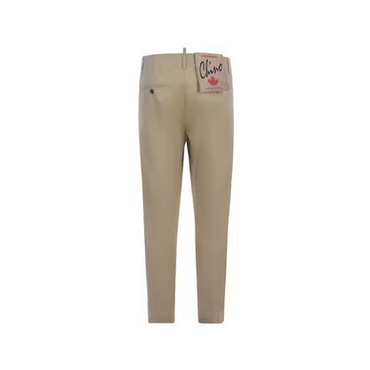 Dsquared2 Beige Cotton Chino Pants - Bold Luxury Meets Urban Utility