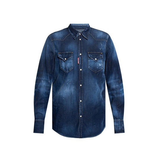 Dsquared² Blue Denim Shirt for Men