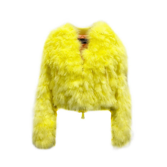 Dsquared2 Yellow Feather Bomber Jacket