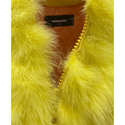 Dsquared2 Yellow Feather Bomber Jacket