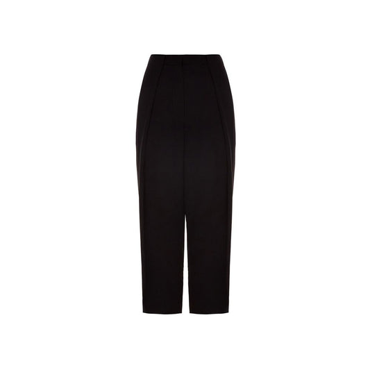 Balmain Black Viscose Casual Pants - Effortless Luxury with a Bold Edge