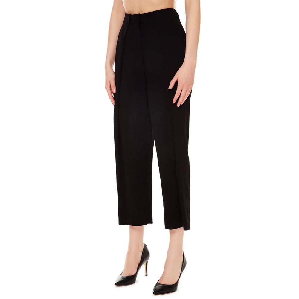 Balmain Black Viscose Casual Pants - Effortless Luxury with a Bold Edge