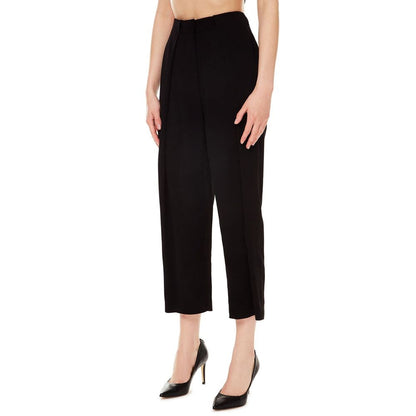 Balmain Black Viscose Casual Pants - Effortless Luxury with a Bold Edge