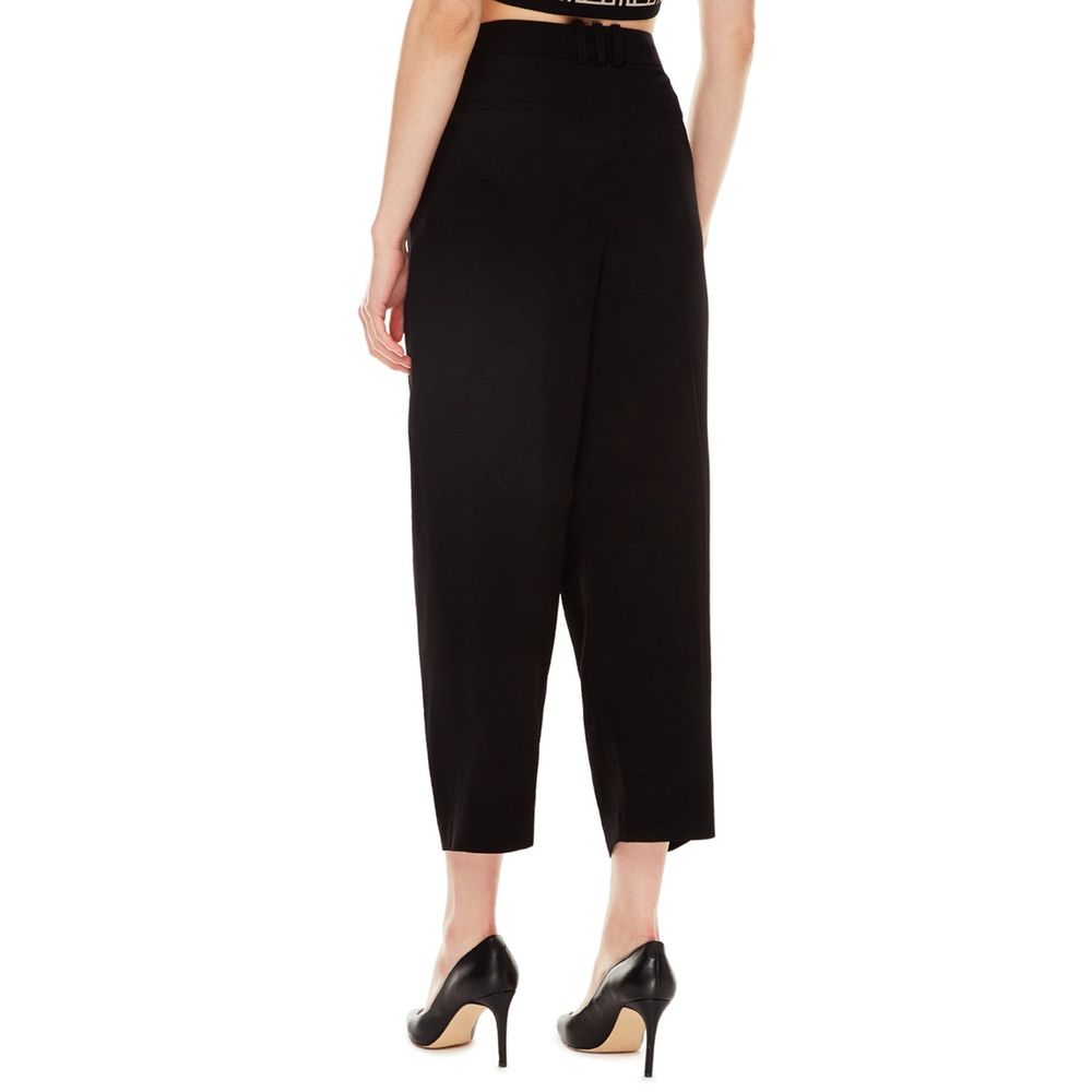 Balmain Black Viscose Casual Pants - Effortless Luxury with a Bold Edge
