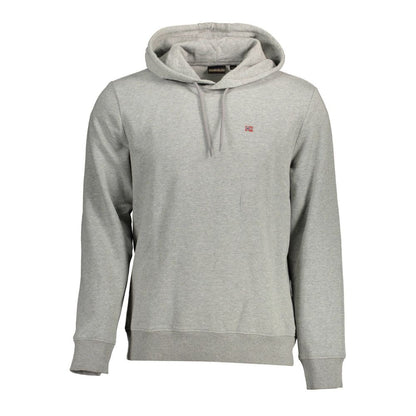 Napapijri Gray Cotton Hoodie - Comfort Meets Style