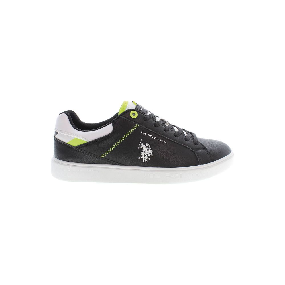U.S. POLO ASSN. Black Polyester Low Top Sneakers for Men