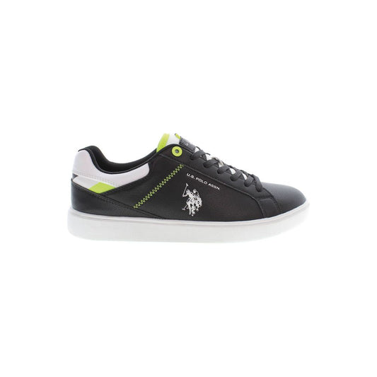 U.S. POLO ASSN. Black Polyester Low Top Sneakers for Men