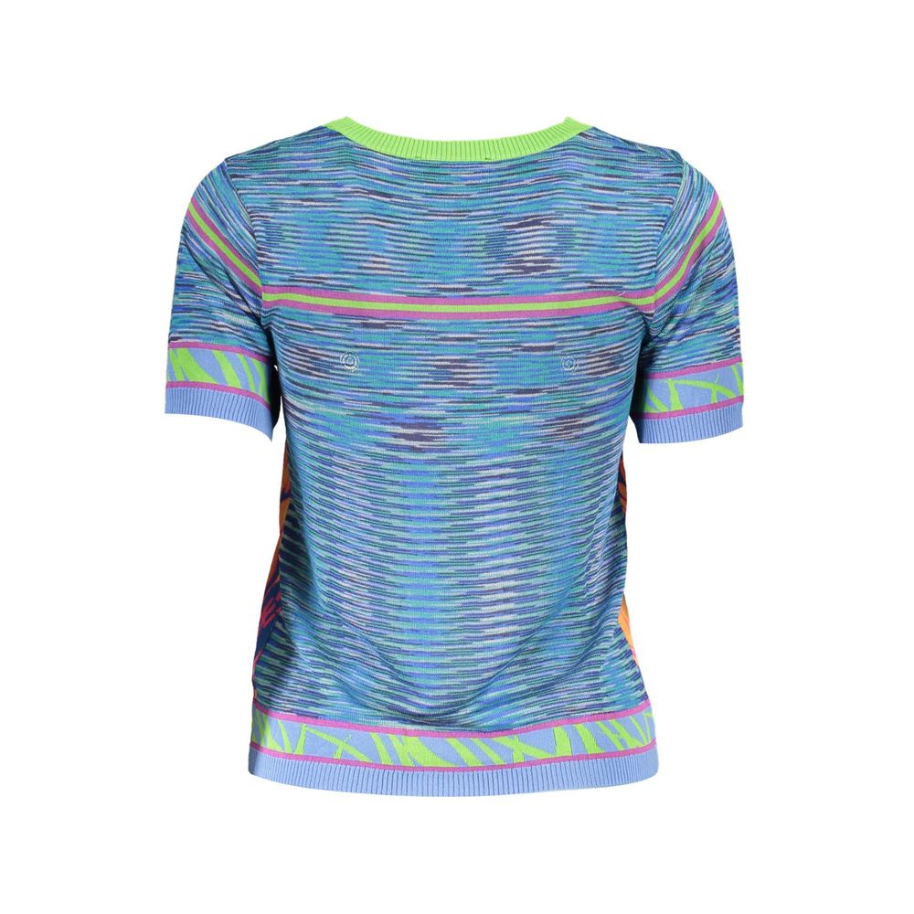 Desigual Blue Cotton T-Shirt - Women's Short Sleeve Shirt, XXL