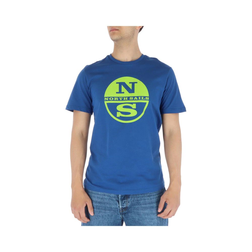 North Sails Blue Cotton T-Shirt for Men