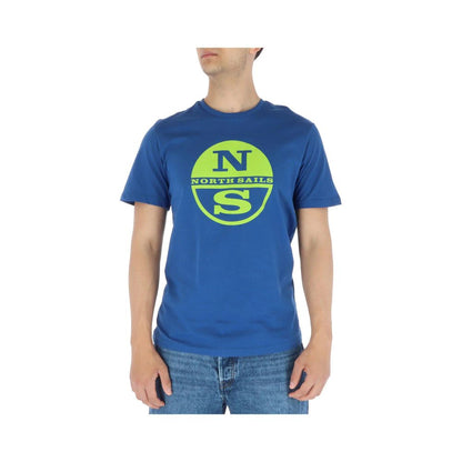 North Sails Blue Cotton T-Shirt for Men