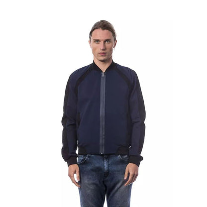Verri Blue Viscose Bomber Jacket
