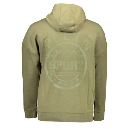 Plein Sport Bicolor Cotton Sweatshirt in Luxurious Green