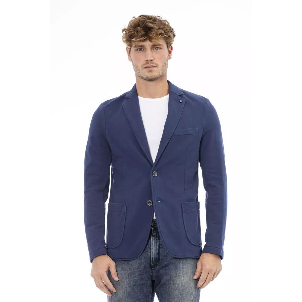 Distretto12 Blue Cotton Blazer for Men