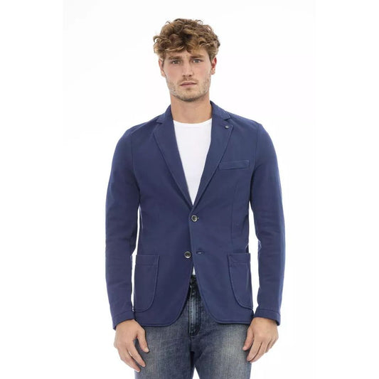 Distretto12 Blue Cotton Blazer for Men