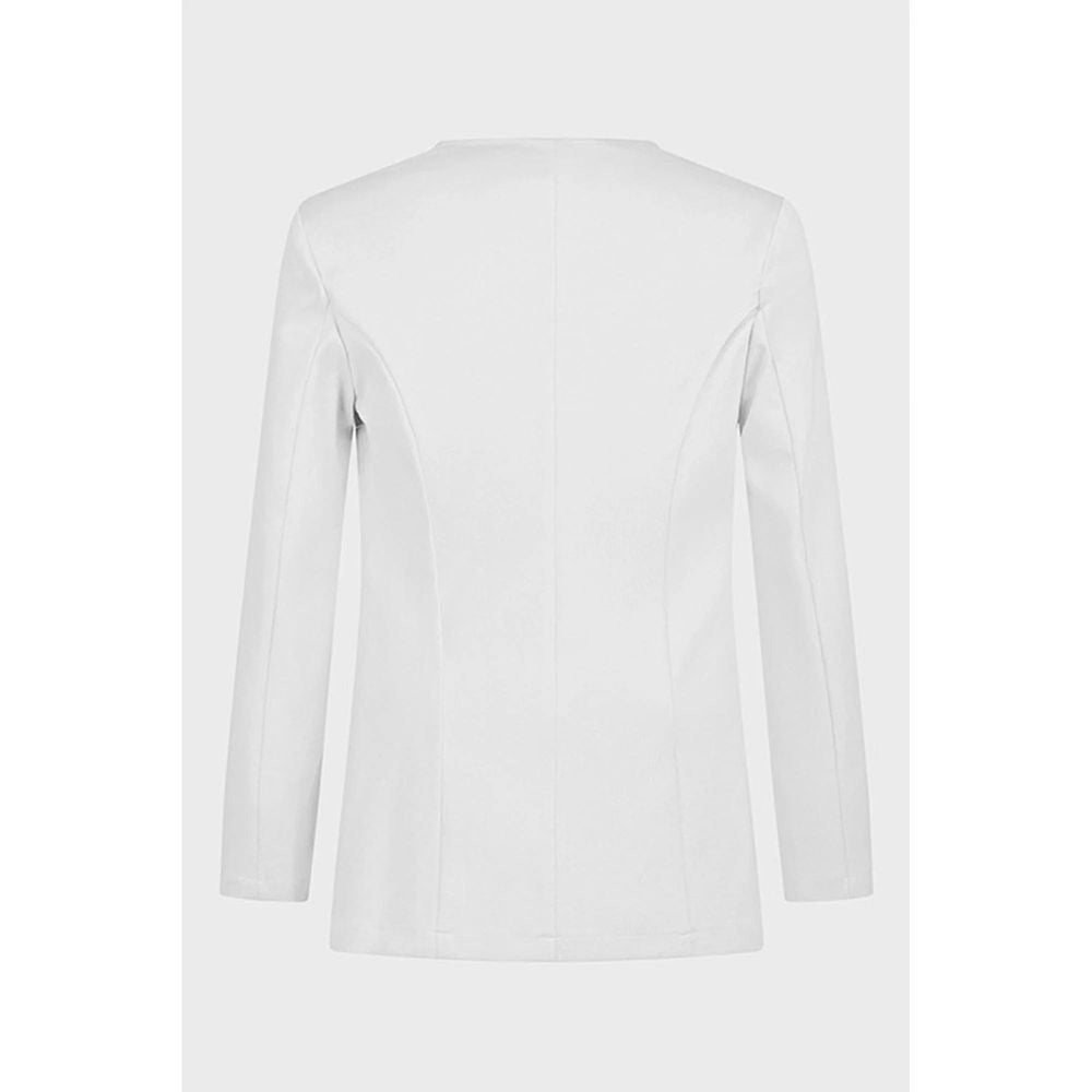 19V69 Italia White Viscose Blazer - Elegance Redefined