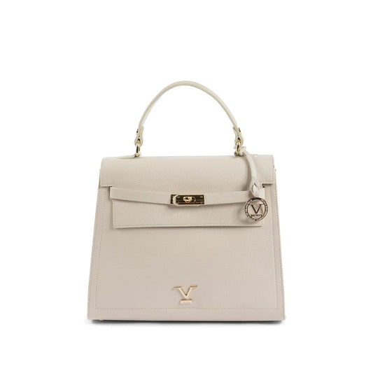 19V69 Italia Beige Leather Handbag: Luxury Meets Practicality