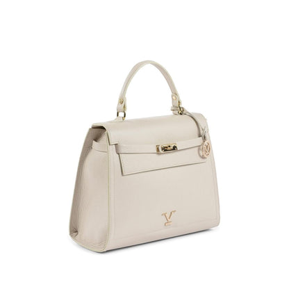 19V69 Italia Beige Leather Handbag: Luxury Meets Practicality