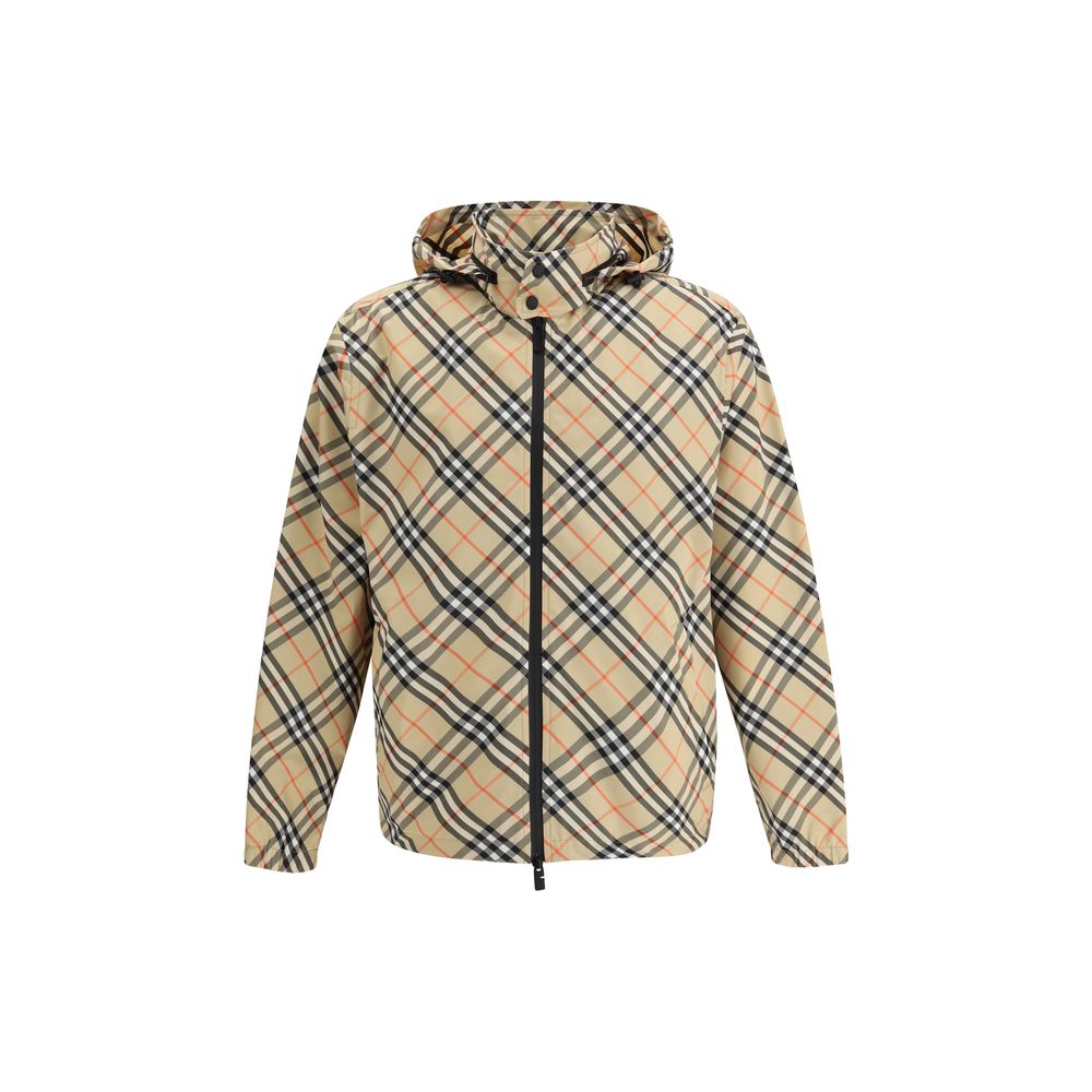 Burberry Check Hooded Shell Jacket