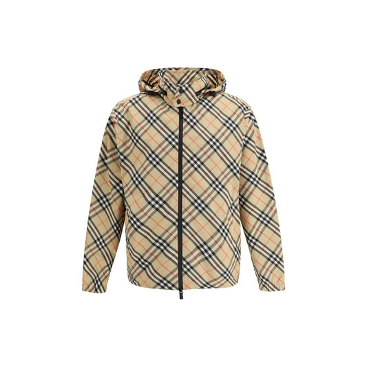 Burberry Check Hooded Shell Jacket