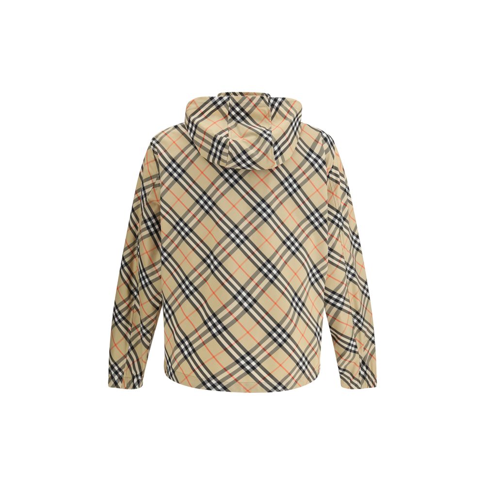 Burberry Check Hooded Shell Jacket